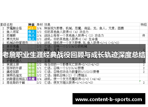 老詹职业生涯经典战役回顾与成长轨迹深度总结